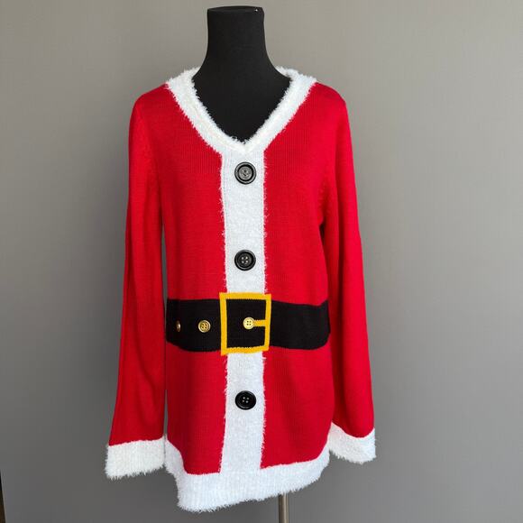 Vintage Tiara International Christmas sweater - Santa suit - Santa Claus -size M - Picture 1 of 10